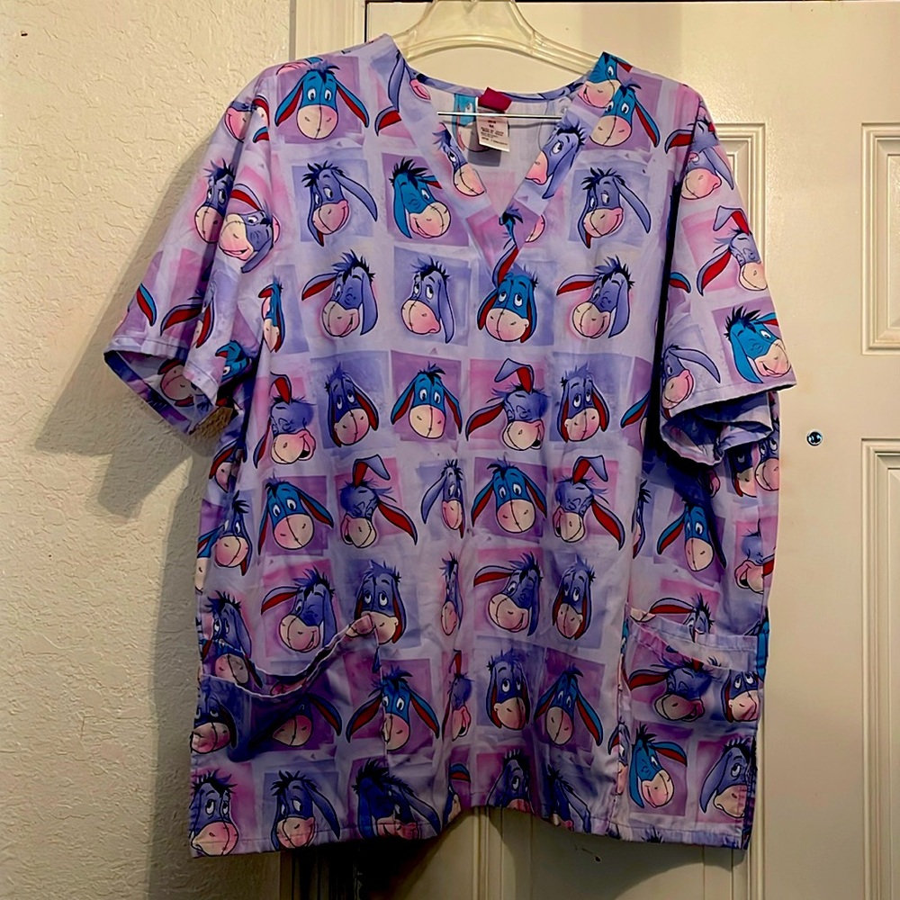 Disney eeyore scrubs top size 3Xlg